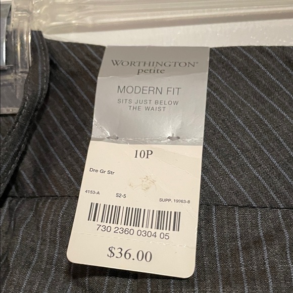 Worthington Charcoal Pinstripe Trousers - Picture 6 of 6